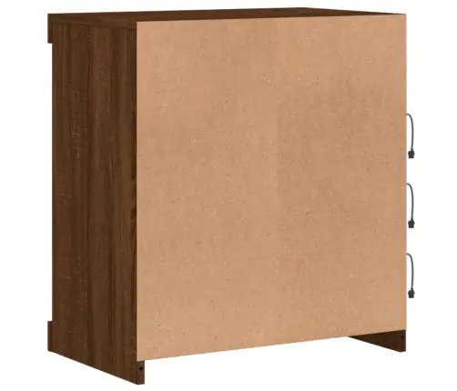 Puhvetkapp Led-Tuledega, Pruun Tamm, 60,5 X 37 X 67 Cm