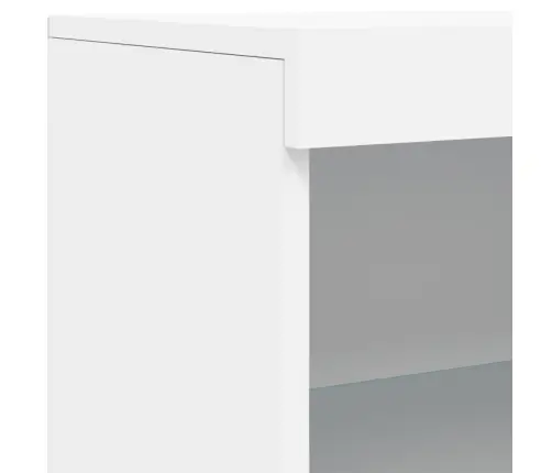 Kumode Ar Led Lampiņām, Balta, 60,5X37X100 Cm Vidaxl