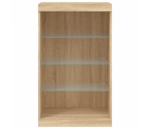 Šoninė Spintelė Su Led Lemputėmis, Ąžuolo, 60,5X37X100Cm