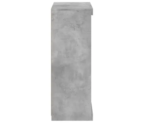 Kumode Ar Led Lampiņām, Betona Pelēka, 60,5X37X100 Cm Vidaxl