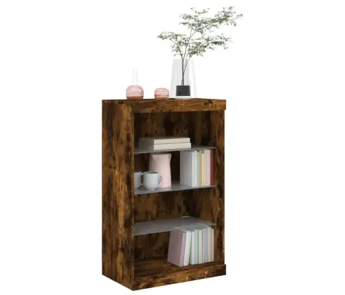 Kumode Ar Led Lampiņām, Ozolkoka Krāsa, 60,5X37X100 Cm Vidaxl