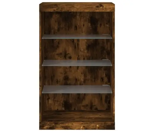 Kumode Ar Led Lampiņām, Ozolkoka Krāsa, 60,5X37X100 Cm Vidaxl