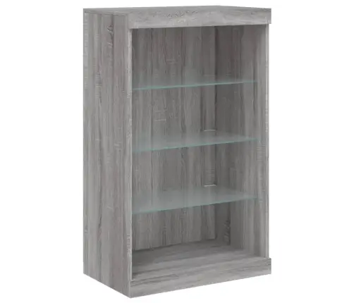 Kumode Ar Led Lampiņām, Pelēka Ozolkoka Krāsa, 60,5X37X100 Cm Vidaxl Kumode Ar Led Lampiņām, Pelēka Ozolkoka Krāsa, 60,5X37X100 Cm Vidaxl