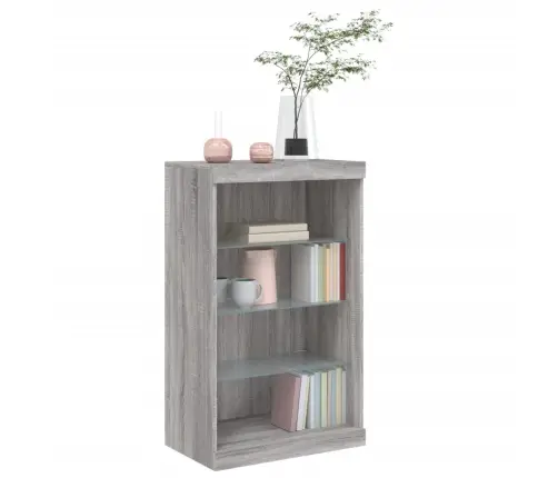 Kumode Ar Led Lampiņām, Pelēka Ozolkoka Krāsa, 60,5X37X100 Cm Vidaxl Kumode Ar Led Lampiņām, Pelēka Ozolkoka Krāsa, 60,5X37X100 Cm Vidaxl