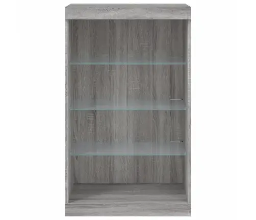 Kumode Ar Led Lampiņām, Pelēka Ozolkoka Krāsa, 60,5X37X100 Cm Vidaxl Kumode Ar Led Lampiņām, Pelēka Ozolkoka Krāsa, 60,5X37X100 Cm Vidaxl