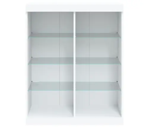 Kumode Ar Led Lampiņām, Balta, 81X37X100 Cm Vidaxl