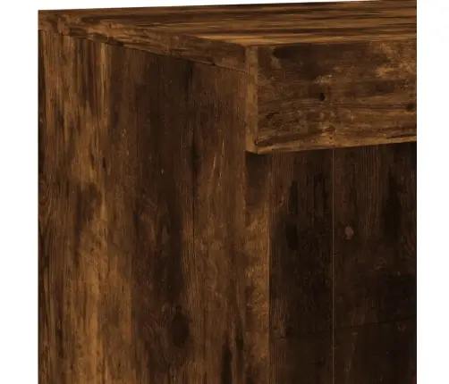 Kumode Ar Led Lampiņām, Ozolkoka Krāsa, 81X37X100 Cm Vidaxl