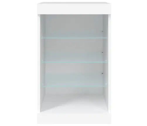 Kumode Ar Led Lampiņām, Balta, 41X37X67 Cm Vidaxl