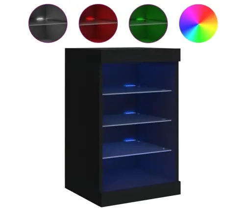 Puhvetkapp Led-Tuledega, Must, 41 X 37 X 67 Cm