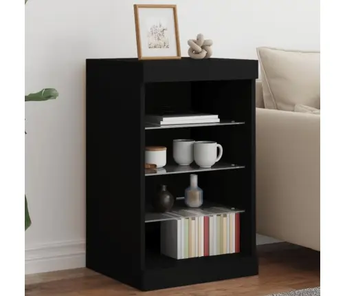 Puhvetkapp Led-Tuledega, Must, 41 X 37 X 67 Cm