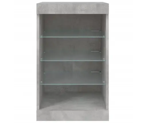 Kumode Ar Led Lampiņām, Betona Pelēka, 41X37X67 Cm Vidaxl