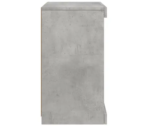 Kumode Ar Led Lampiņām, Betona Pelēka, 41X37X67 Cm Vidaxl