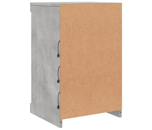 Kumode Ar Led Lampiņām, Betona Pelēka, 41X37X67 Cm Vidaxl