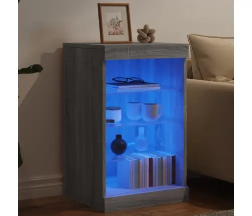 Puhvetkapp Led-Tuledega, Hall Sonoma Tamm, 41 X 37 X 67 Cm
