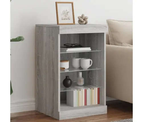 Puhvetkapp Led-Tuledega, Hall Sonoma Tamm, 41 X 37 X 67 Cm