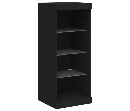 Kumode Ar Led Lampiņām, Melna, 41X37X100 Cm Vidaxl