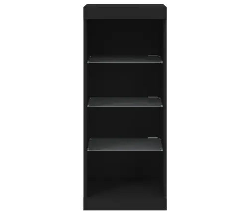 Kumode Ar Led Lampiņām, Melna, 41X37X100 Cm Vidaxl