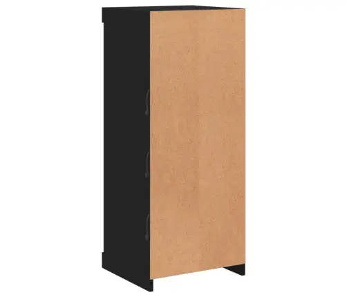 Kumode Ar Led Lampiņām, Melna, 41X37X100 Cm Vidaxl