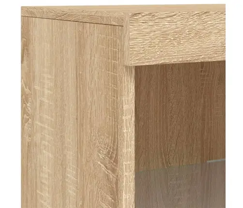 Kumode Ar Led Lampiņām, Ozolkoka Krāsa, 41X37X100 Cm Vidaxl