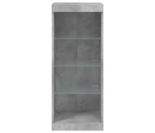 Kumode Ar Led Lampiņām, Betona Pelēka, 41X37X100 Cm Vidaxl