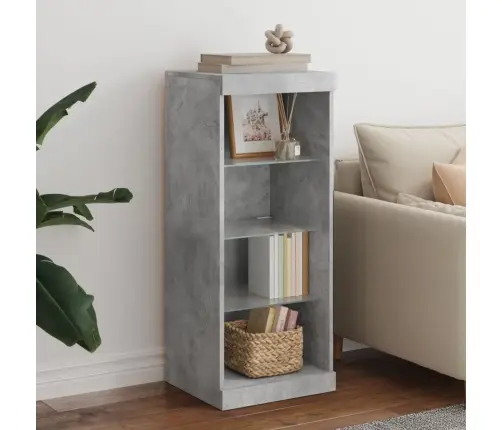 Kumode Ar Led Lampiņām, Betona Pelēka, 41X37X100 Cm Vidaxl