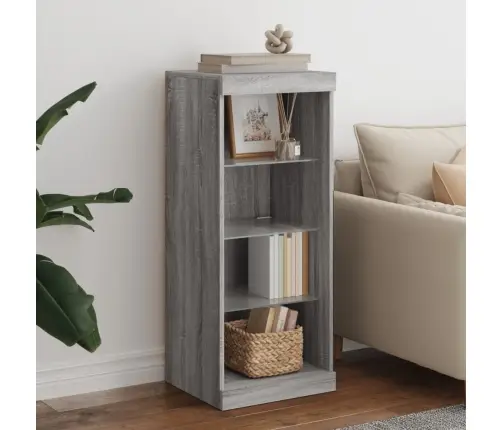 Šoninė Spintelė Su Led Lemputėmis, Pilka Ąžuolo, 41X37X100Cm