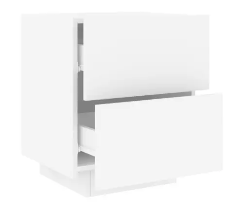 Öökapp Led-Valgustusega, Valge, Tehispuit