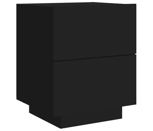 Öökapid Led-Valgustusega 2 Tk, Must, Tehispuit