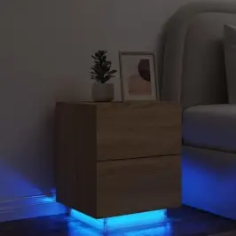 Skapītis Ar Led Apgaismojumu, Ozolkoka Krāsā, Inženierijas Koks Vidaxl