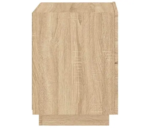 Naktsskapīši Ar Led, 2 Gab., Ozolkoka Krāsā, Inženierijas Koks Vidaxl