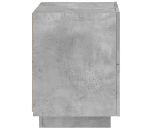 Naktsskapītis Ar Led, Betona Pelēki, Inženierijas Koks Vidaxl Naktsskapītis Ar Led, Betona Pelēki, Inženierijas Koks Vidaxl