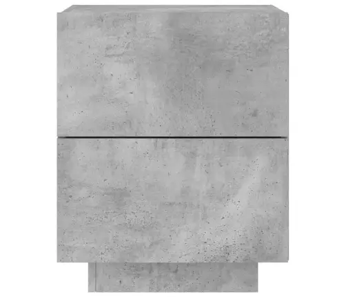 Naktinės Spintelės Su Led Lemputėmis, 2Vnt., Betono, Mediena