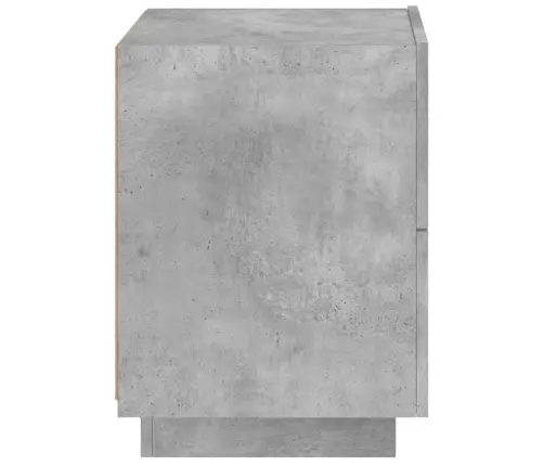 Naktinės Spintelės Su Led Lemputėmis, 2Vnt., Betono, Mediena