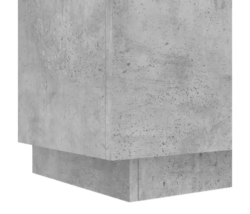 Naktinės Spintelės Su Led Lemputėmis, 2Vnt., Betono, Mediena