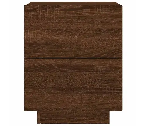 Naktsskapītis Ar Led, Ozolkoka Krāsā, Inženierijas Koks Vidaxl