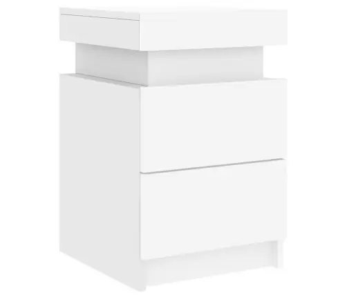 Naktsskapītis Ar Led Apgaismojumu, Balts, 35X39X55 Cm Vidaxl