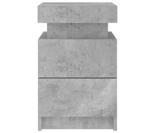 Naktsskapītis Ar Led Apgaismojumu, Pelēks, 35X39X55 Cm Vidaxl