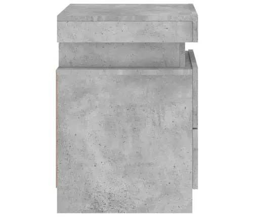 Naktsskapītis Ar Led Apgaismojumu, Pelēks, 35X39X55 Cm Vidaxl