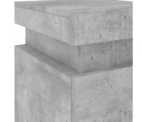 Naktsskapītis Ar Led Apgaismojumu, Pelēks, 35X39X55 Cm Vidaxl