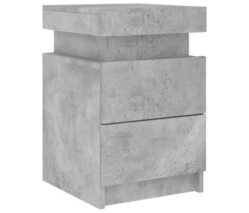 Naktsskapīši Ar Led Lampiņām, 2 Gab., Pelēki, 35X39X55 Cm Vidaxl