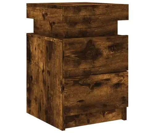 Naktsskapītis Ar Led Lampiņām, Ozolkoka Krāsa, 35X39X55 Cm Vidaxl Naktsskapītis Ar Led Lampiņām, Ozolkoka Krāsa, 35X39X55 Cm Vidaxl