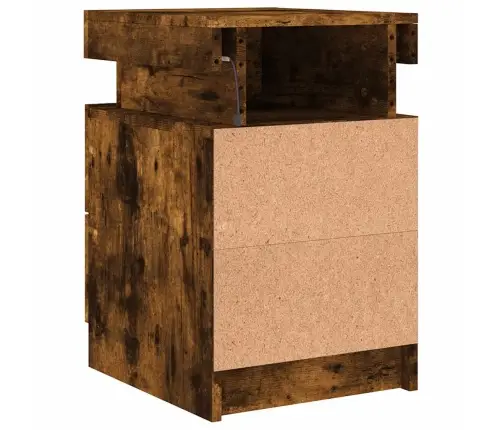 Naktsskapītis Ar Led Lampiņām, Ozolkoka Krāsa, 35X39X55 Cm Vidaxl Naktsskapītis Ar Led Lampiņām, Ozolkoka Krāsa, 35X39X55 Cm Vidaxl