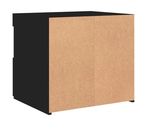 Naktsskapītis Ar Led, Melns, 50X40X45 Cm Vidaxl Naktsskapītis Ar Led, Melns, 50X40X45 Cm Vidaxl