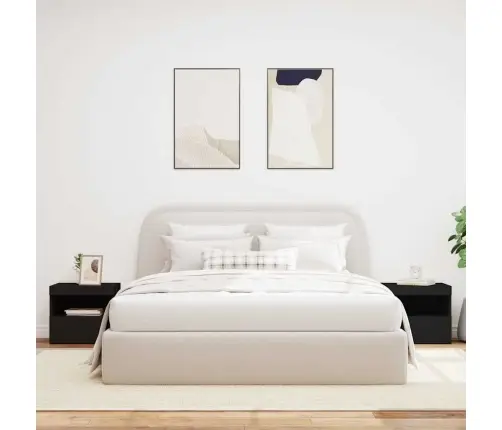 Öökapid Led-Tuledega 2 Tk, Must, 50 X 40 X 45 Cm