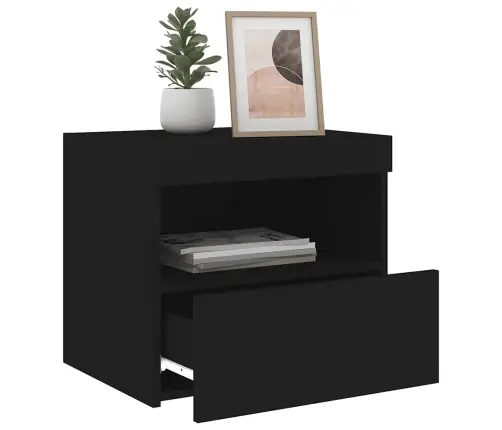 Öökapid Led-Tuledega 2 Tk, Must, 50 X 40 X 45 Cm