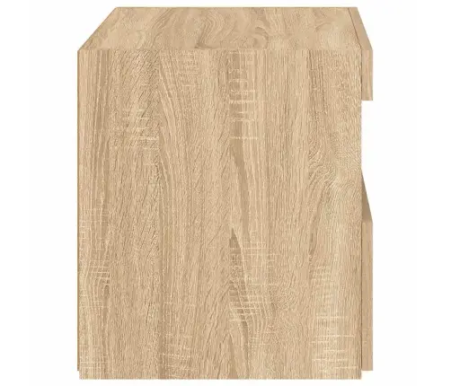 Naktsskapītis Ar Led, Ozolkoka Krāsa, 50X40X45 Cm Vidaxl