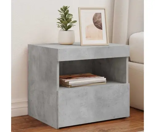 Naktsskapīši Ar Led Lampiņām, 2 Gab., Pelēki, 50X40X45 Cm Vidaxl Naktsskapīši Ar Led Lampiņām, 2 Gab., Pelēki, 50X40X45 Cm Vidaxl