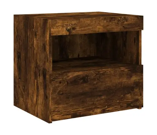 Naktsskapītis Ar Led Lampiņām, Ozolkoka Krāsa, 50X40X45 Cm Vidaxl