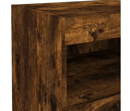 Naktsskapītis Ar Led Lampiņām, Ozolkoka Krāsa, 50X40X45 Cm Vidaxl