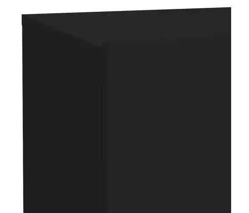 Naktsskapītis Ar Led, Melns, 70X36X40,5 Cm Vidaxl